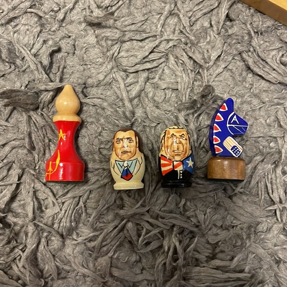 Unique Handmade US vs. Soviet Union Chess Board - Picture 2 of 4